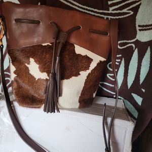 GIGI cow  print purse